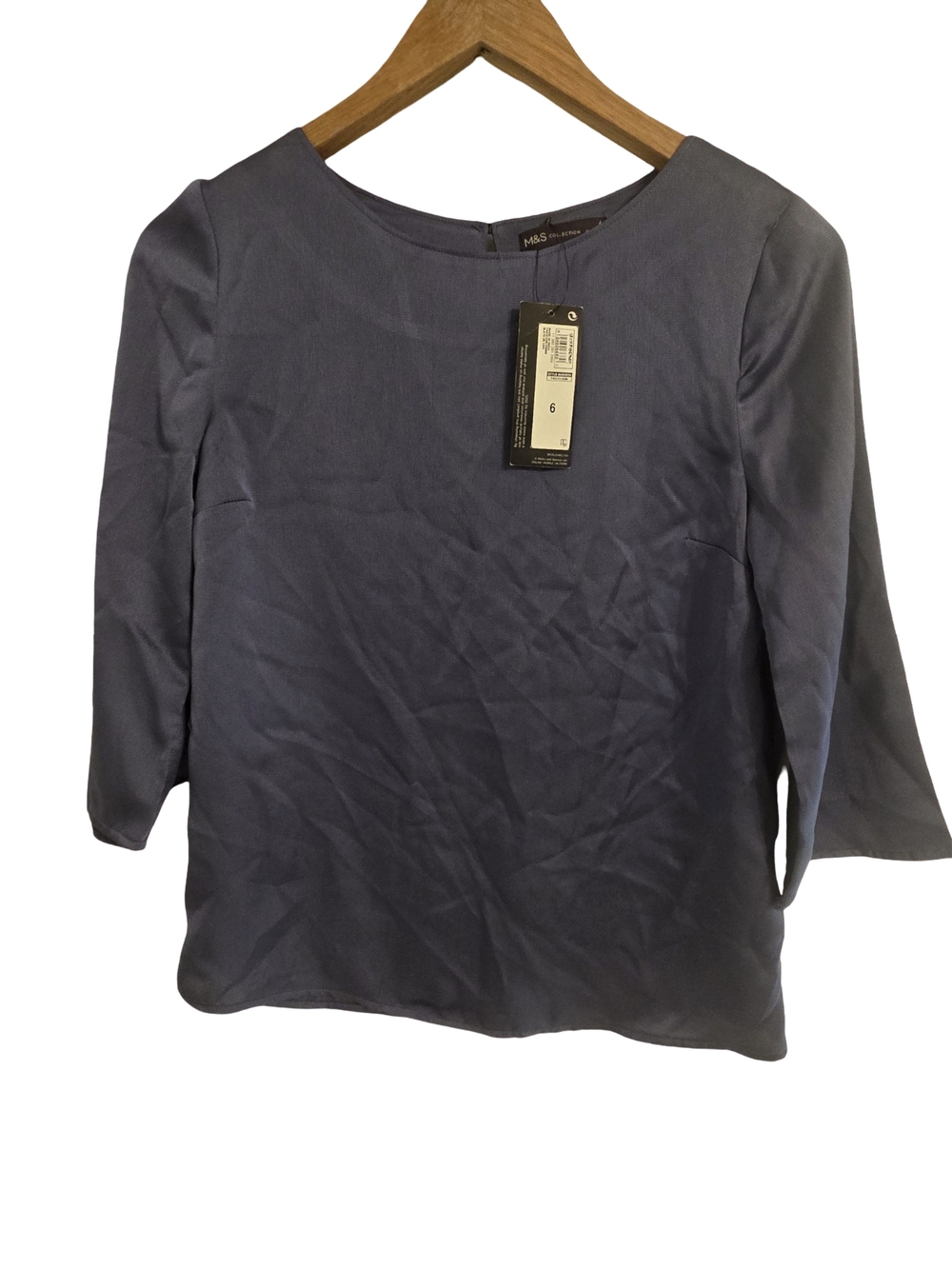 Slate Blue Women's Boatneck Blouse
